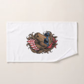 Patriottische paardenkop vector shirt ontwerp_1 handdoek (Handdoek)
