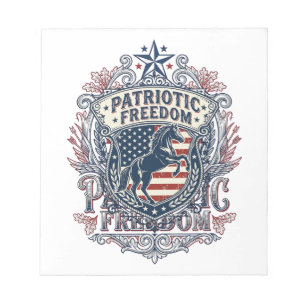 Patriottische paardenliefhebber vector grafische T Notitieblok