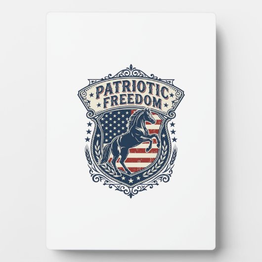 Patriottische paardenranch-moeder vector grafische fotoplaat (voorkant)