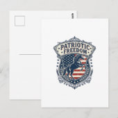 Patriottische paardenranch Moeder Vector Graphic T Briefkaart (Voorkant / Achterkant)