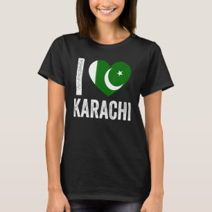 Patriottische Pakistaan Pakistaanse Vlag Ik hou T-shirt