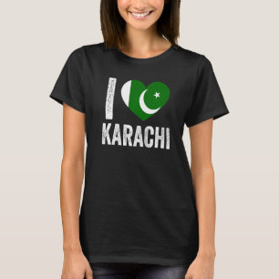 Patriottische Pakistaanse Pakistaanse vlag Ik hou T-shirt