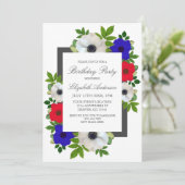 Patriottische Panda Anemone Birthday Party Kaart (Staand voorkant)