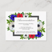 Patriottische Panda Anemone Wedding Accommodatie K Informatiekaartje (Voorkant)