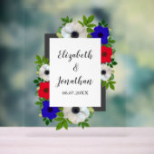 Patriottische Panda Anemone Wedding Acryl Bord (Neutraal)