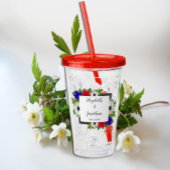 Patriottische Panda Anemone Wedding Acryl Drinkbeker