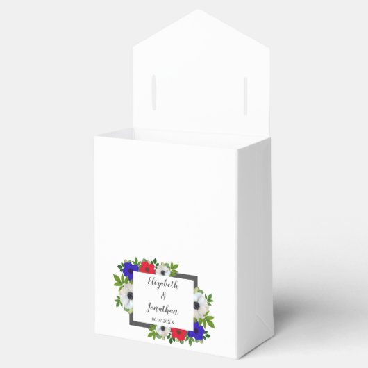 Patriottische Panda Anemone Wedding Bedankdoosjes (Geopend)