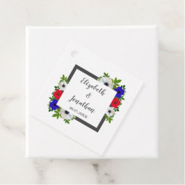 Patriottische Panda Anemone Wedding Bedankjes Labels