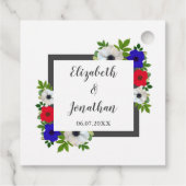Patriottische Panda Anemone Wedding Bedankjes Labels (Achterkant)