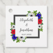 Patriottische Panda Anemone Wedding Bedankjes Labels (Voorkant)