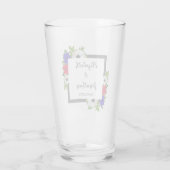 Patriottische Panda Anemone Wedding Glas (Achterkant)