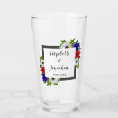 Patriottische Panda Anemone Wedding Glas (Voorkant)