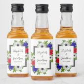 Patriottische Panda Anemone Wedding Likeurfles Etiket (Flessen)