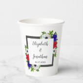 Patriottische Panda Anemone Wedding Papieren Bekers (Voorkant)