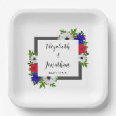 Patriottische Panda Anemone Wedding Papieren Bordje (Voorkant)