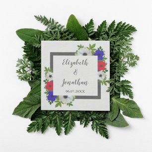 Patriottische Panda Anemone Wedding Servet