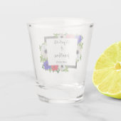 Patriottische Panda Anemone Wedding Shot Glas (Achterkant)