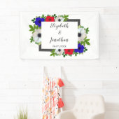 Patriottische Panda Anemone Wedding Spandoek (Insitu)