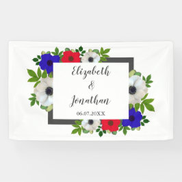 Patriottische Panda Anemone Wedding Spandoek
