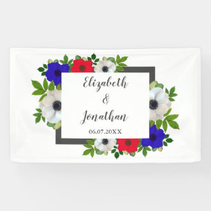Patriottische Panda Anemone Wedding Spandoek