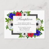 Patriottische Panda-Anemoon Bruiloftsontvangstkaar Informatiekaartje (Voorkant)