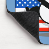 Patriottische Panda met Amerikaanse vlag Muismat (Hoek)