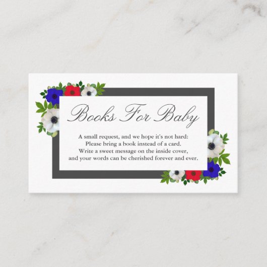 Patriottische pandanemone boekt voor Baby Kaart (Voorkant)
