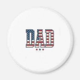 Patriottische Papa Amerikaanse Vlag Vintage Vector Magneet