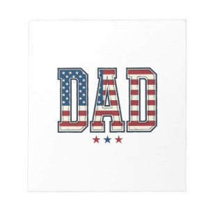 Patriottische Papa Amerikaanse Vlag Vintage Vector Notitieblok