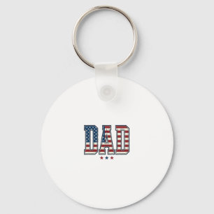 Patriottische Papa Amerikaanse Vlag Vintage Vector Sleutelhanger