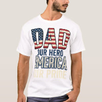 Patriottische Papa Onze Held Vintage Vader T-shirt