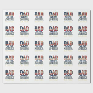 Patriottische Papa Onze Held Vintage Vader T-shirt Cadeaupapier