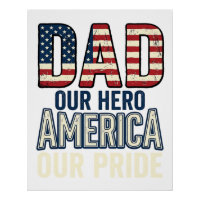 Patriottische Papa Onze Held Vintage Vader T-shirt