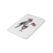 Patriottische Papegaai Cocktail Vintage Vector Ont Badmat (Gekanteld)