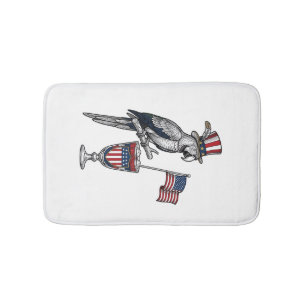 Patriottische Papegaai Cocktail Vintage Vector Ont Badmat