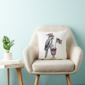 Patriottische Papegaai Cocktail Vintage Vector Ont Kussen (Stoel)