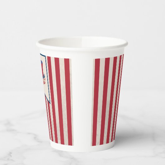 Patriottische papieren beker | Amerikaanse Pride C (Links)