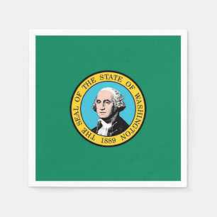 Patriottische papieren servetten met de vlag van d