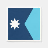 Patriottische papieren servetten met de vlag van M (Voorkant)