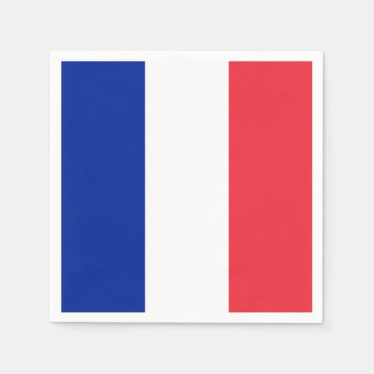 Patriottische papieren servetten met Franse vlag (Voorkant)