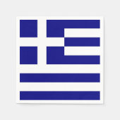Patriottische papieren servetten met Griekse vlag (Voorkant)