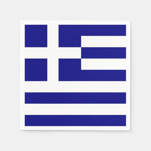 Patriottische papieren servetten met Griekse vlag (Voorkant)
