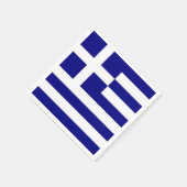 Patriottische papieren servetten met Griekse vlag (Hoek)