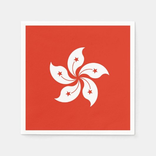 Patriottische papieren servetten met Hong Kong vla (Voorkant)