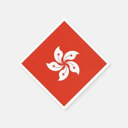 Patriottische papieren servetten met Hong Kong vla (Hoek)