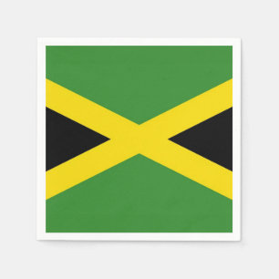 Patriottische papieren servetten met Jamaica vlag