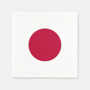 Patriottische papieren servetten met Japanse vlag