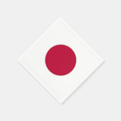 Patriottische papieren servetten met Japanse vlag (Hoek)