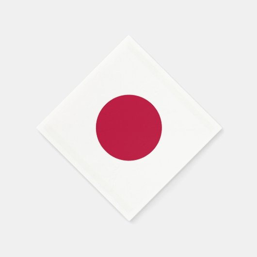 Patriottische papieren servetten met Japanse vlag (Hoek)
