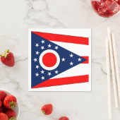 Patriottische papieren servetten met Ohio vlag (Insitu)